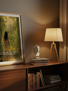 Near to the wild heart watercolour print on bookshelf – Clarice Lispector fan gift