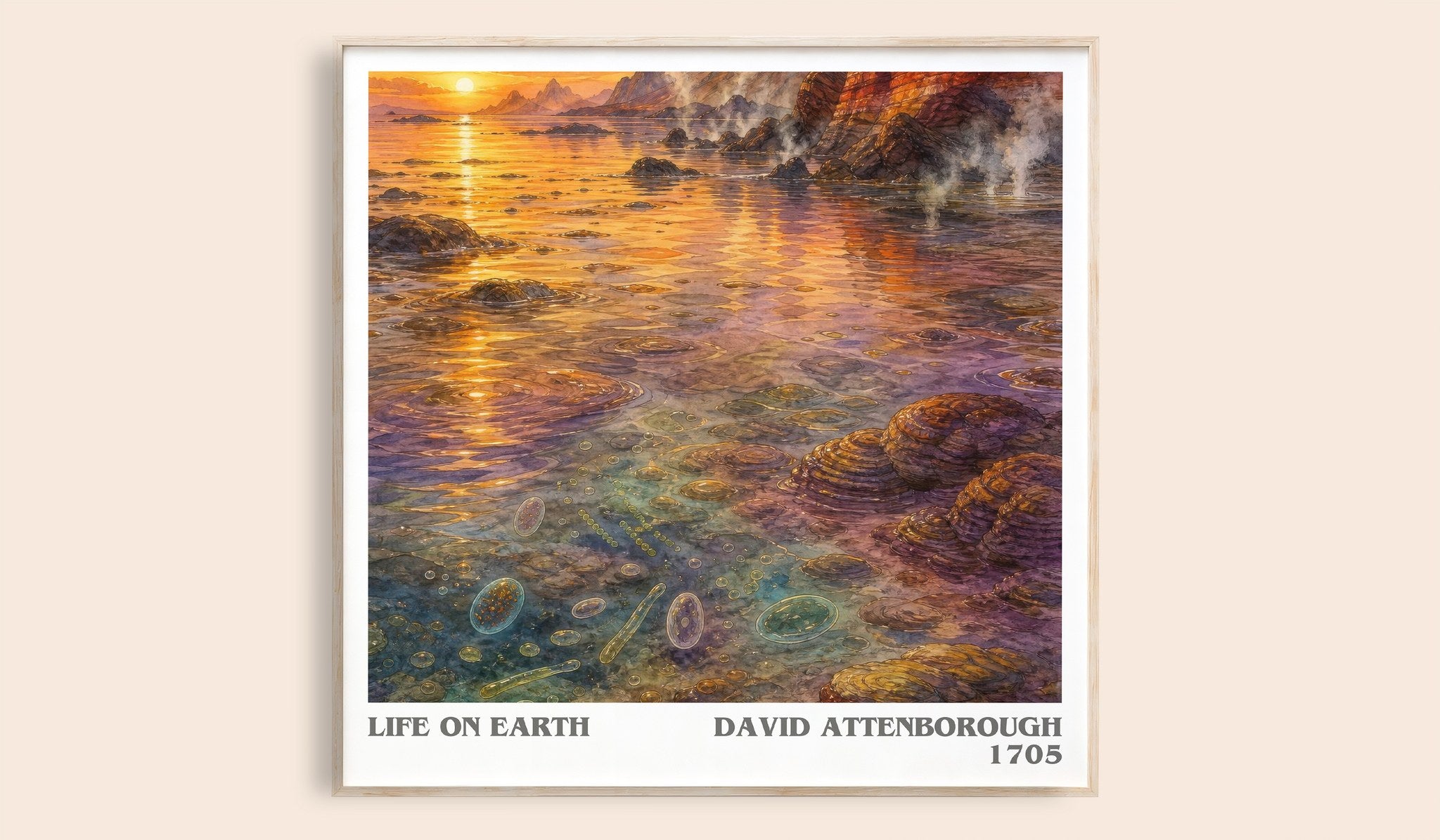 Life on Earth Literary Art Print by David Attenborough