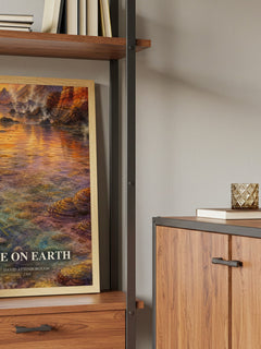 Life on Earth book watercolour illustration paper finish options – matte satin gloss