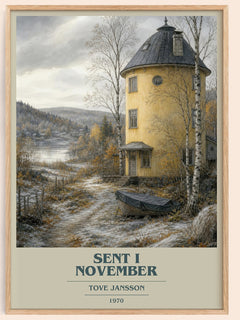 Sent i November book cover book poster by Tove Jansson – framed literary art print