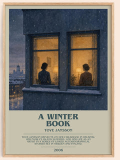 A winter book bookish book poster by Tove Jansson – framed literary art print