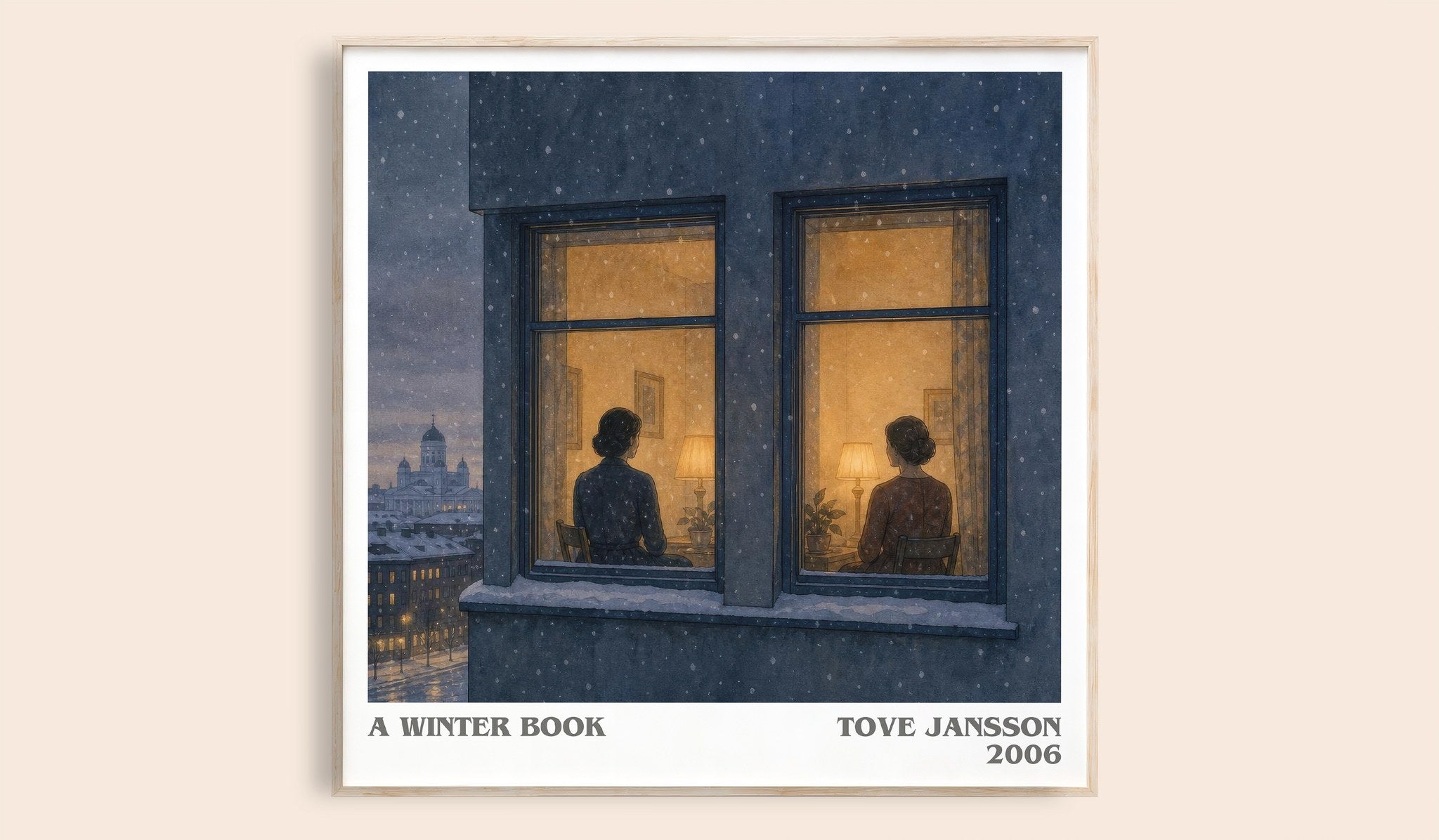 A winter book Literary Art Print by Tove Jansson