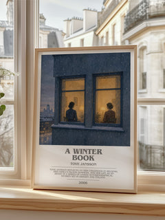 A winter book bookish poster colour and style options – Tove Jansson book art