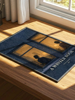 A winter book watercolour book poster framed on wall – literary fiction wall art