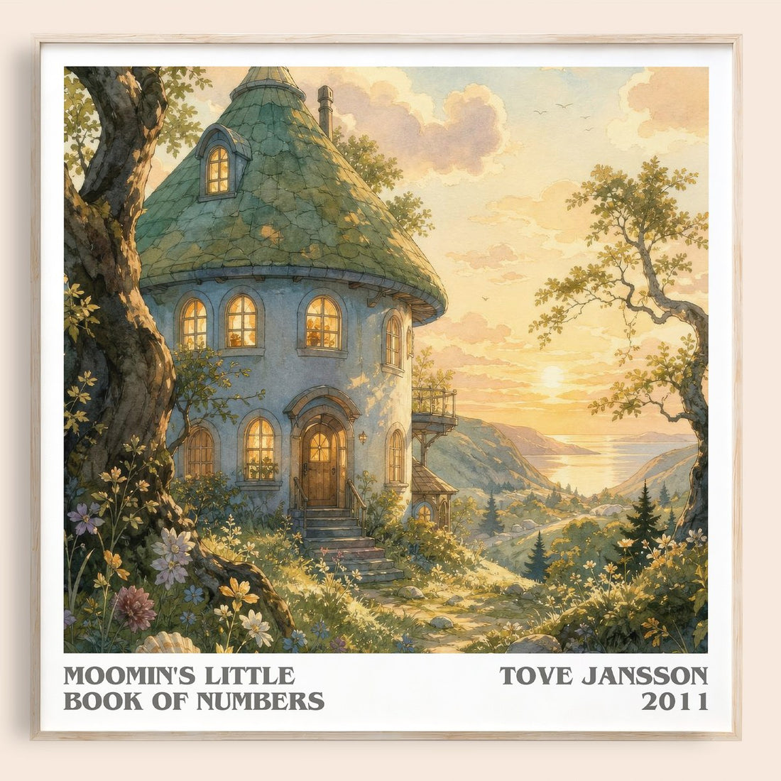 Moomin's little book of numbers literary book poster by Tove Jansson – framed literary art print