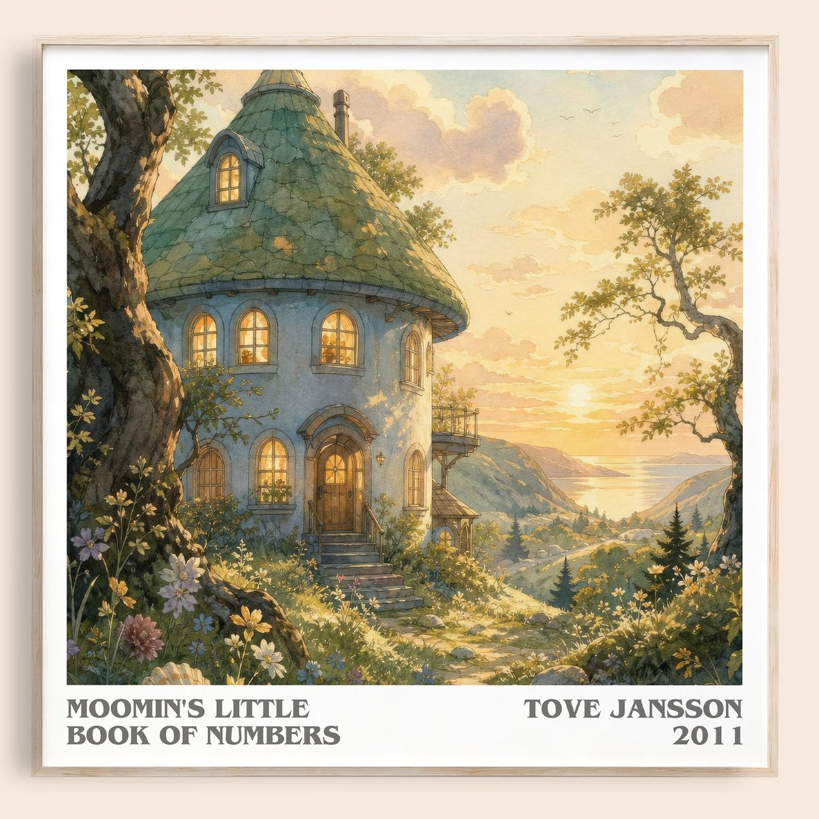 Moomin's little book of numbers literary book poster by Tove Jansson – framed literary art print