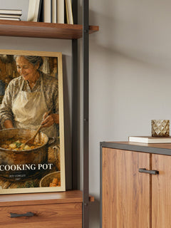 The Cooking Pot book watercolour illustration paper finish options – matte satin gloss