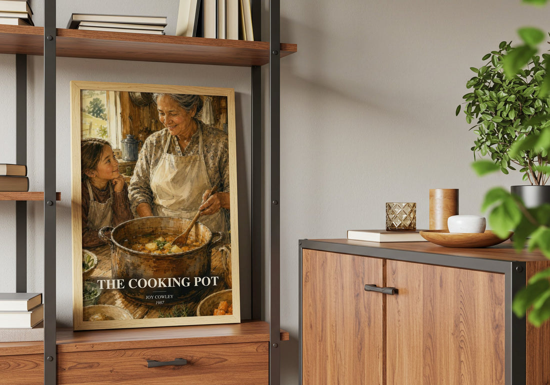 The Cooking Pot book watercolour illustration paper finish options – matte satin gloss