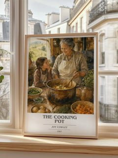 The Cooking Pot book cover poster colour and style options – Joy Cowley book art
