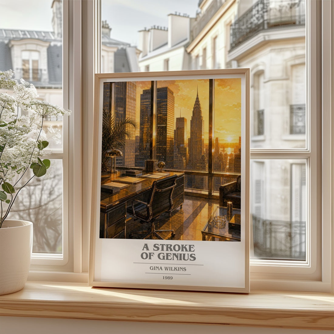 A Stroke Of Genius book cover poster colour and style options – Gina Wilkins book art