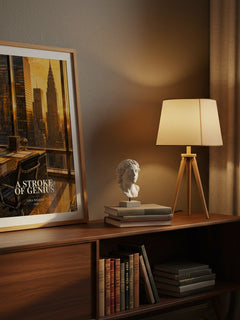 A Stroke Of Genius watercolour print on bookshelf – Gina Wilkins fan gift