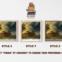 After the Storm literary print in frame leaning in hallway – romance wall art