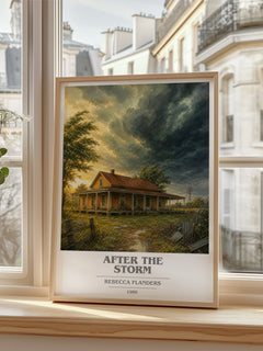 After the Storm book cover poster colour and style options – Rebecca Flanders book art