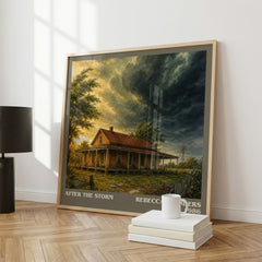 After the Storm literary print framed by window – literary home decor