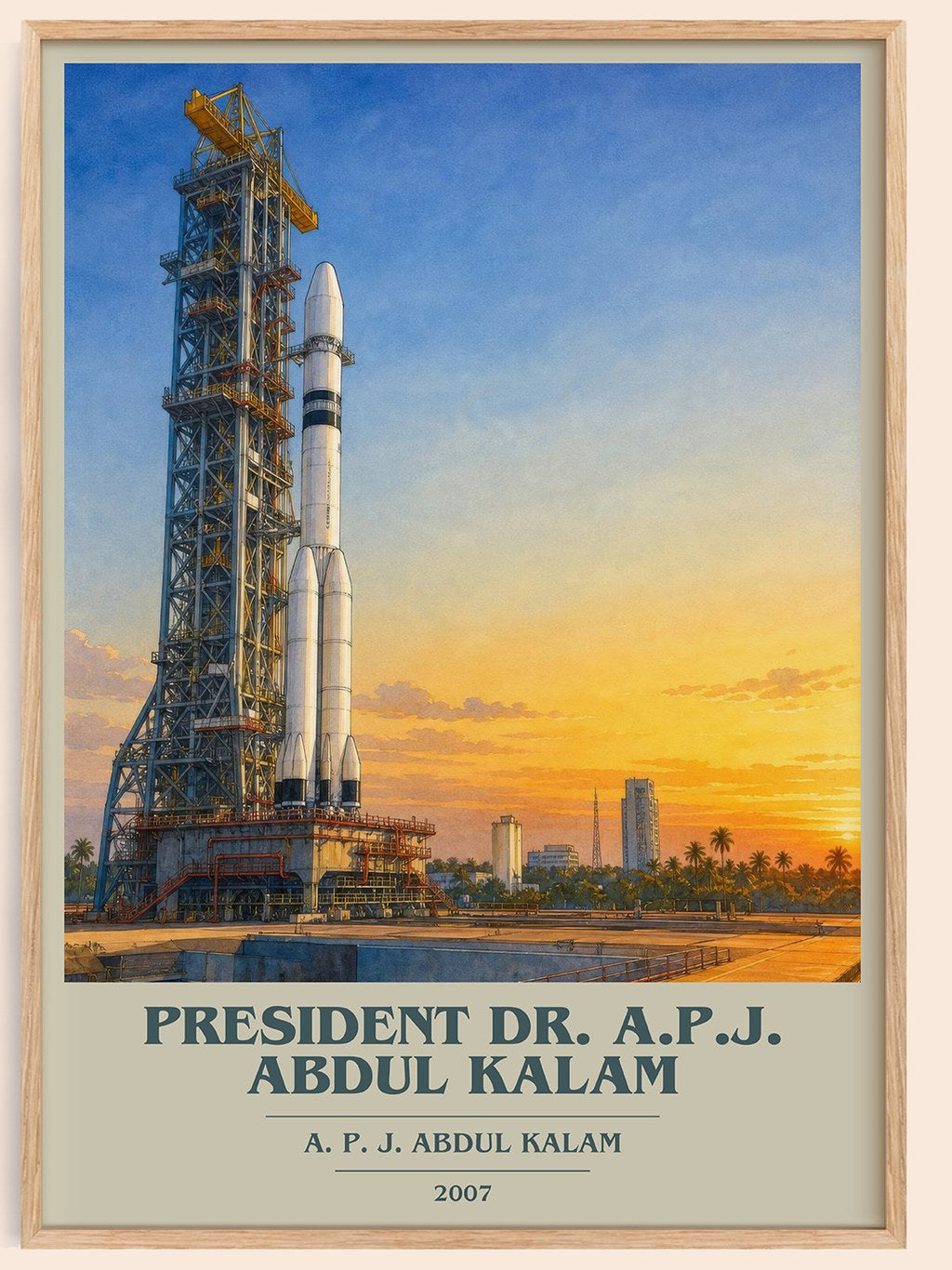 President Dr. A.P.J. Abdul Kalam book cover book poster by A. P. J. Abdul Kalam – framed literary art print