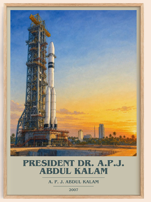 President Dr. A.P.J. Abdul Kalam book cover book poster by A. P. J. Abdul Kalam – framed literary art print