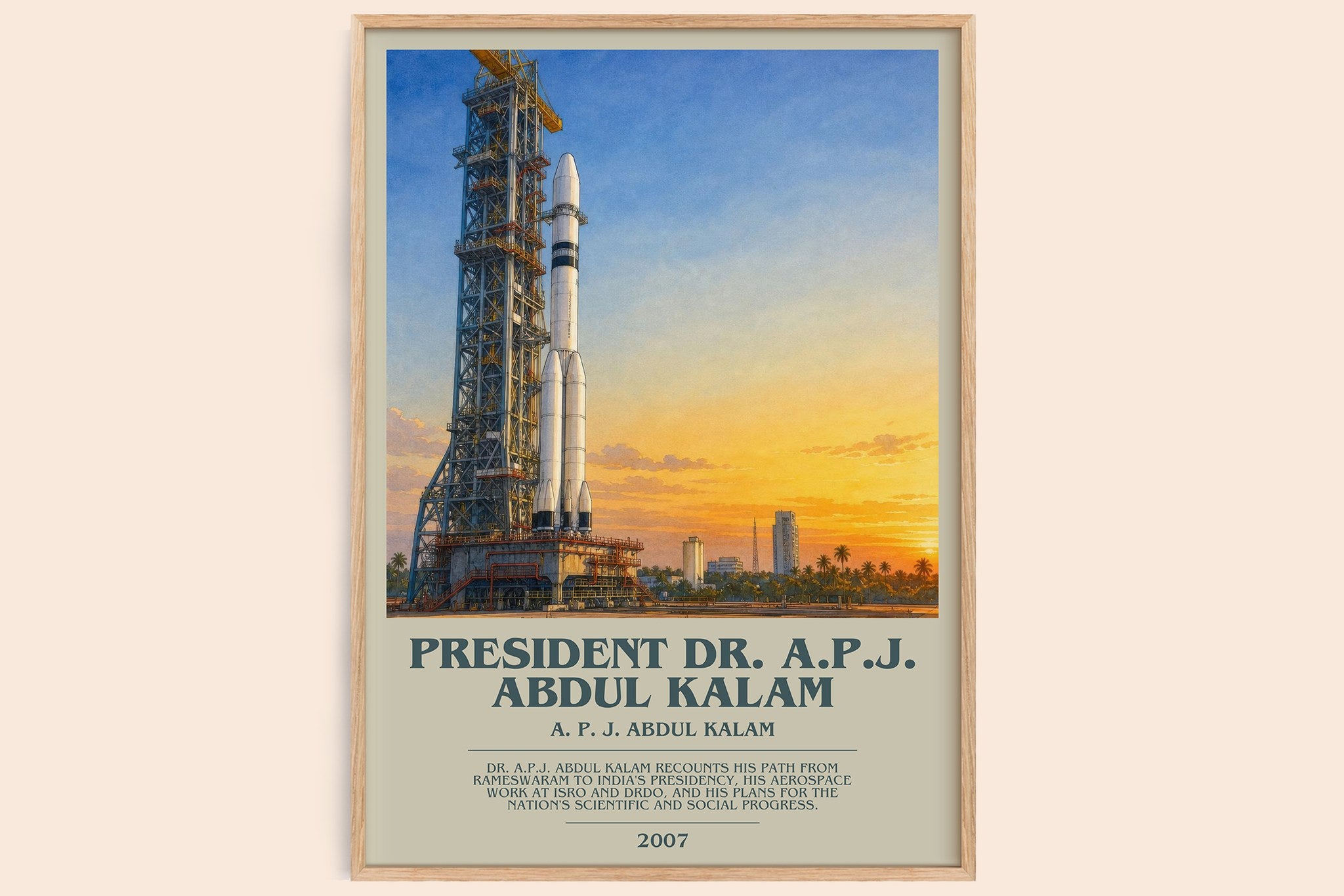 President Dr. A.P.J. Abdul Kalam Bookish Wall Art by A. Kalam