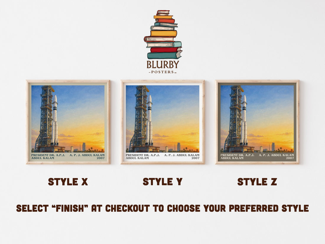 President Dr. A.P.J. Abdul Kalam literary print in frame leaning in hallway – memoir wall art (mockup)