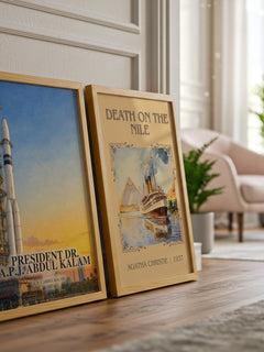 President Dr. A.P.J. Abdul Kalam watercolour print framed by window – literary home decor