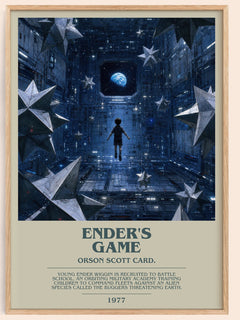 Ender's Game bookish book poster by Orson Scott Card. – framed literary art print