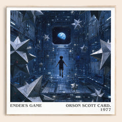 Ender's Game literary book poster by Orson Scott Card. – framed literary art print