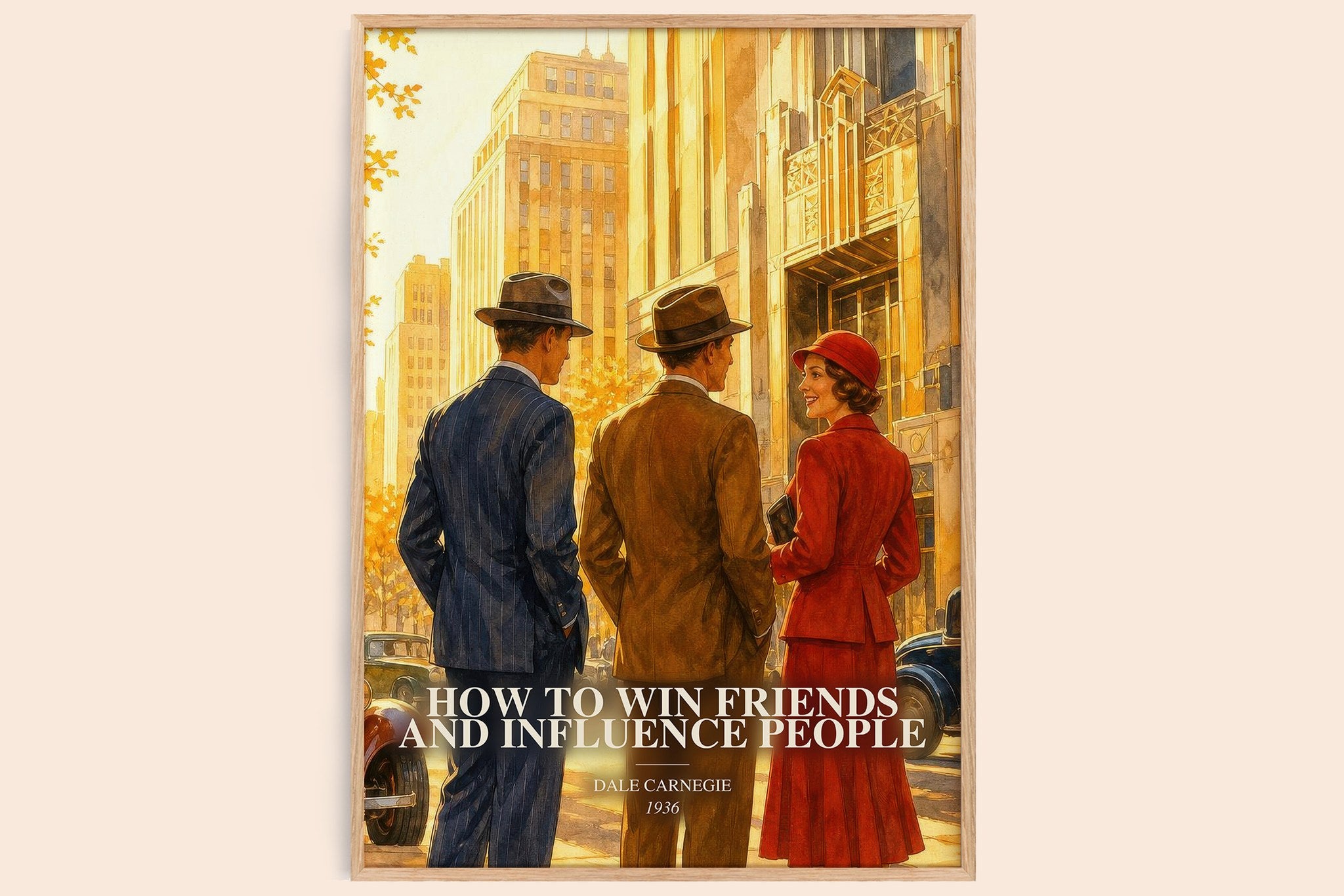 How to Win Friends and Influence People Book Watercolour Illustration by Dale Carnegie