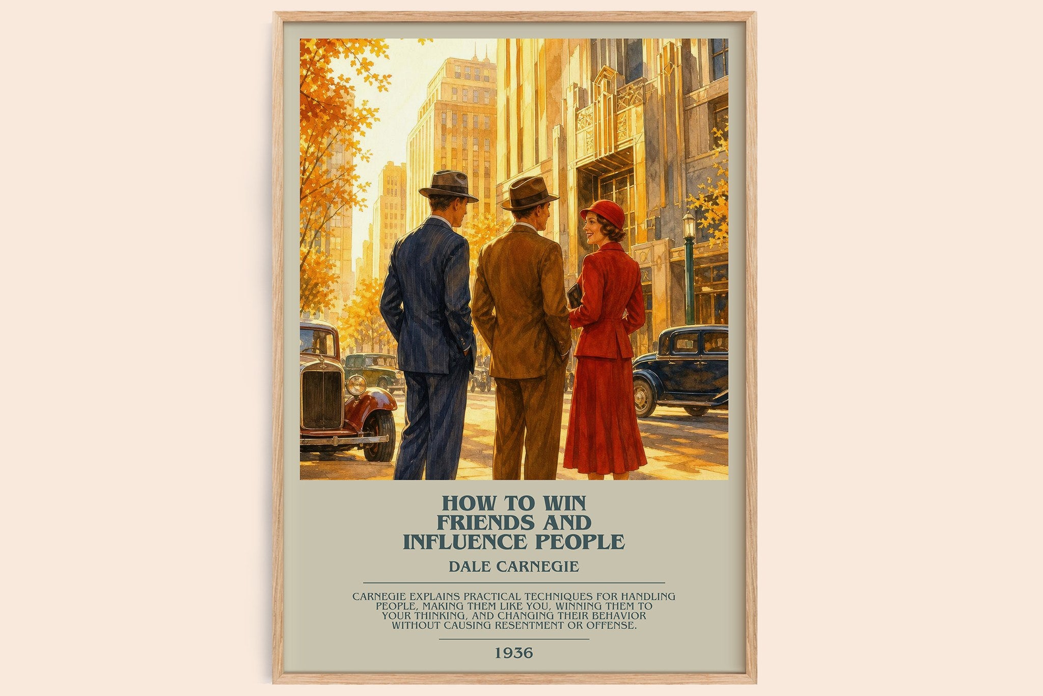 How to Win Friends and Influence People Bookish Wall Art by Dale Carnegie