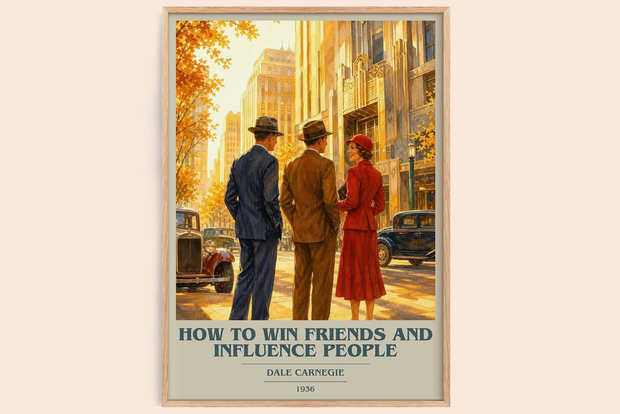 How to Win Friends and Influence People Book Cover Poster by Dale Carnegie