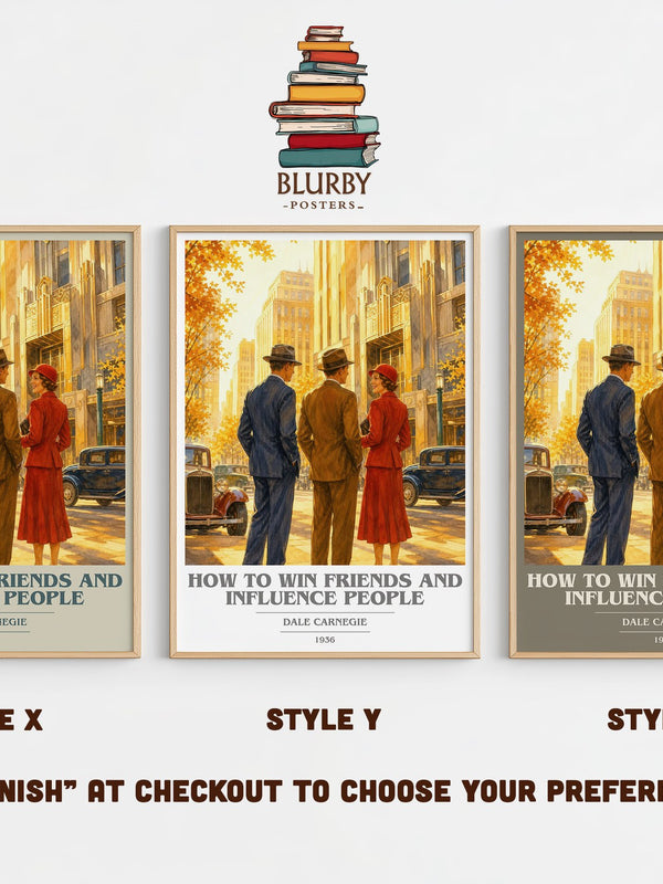 How to Win Friends and Influence People book cover print in frame leaning in hallway – __new__:self help wall art