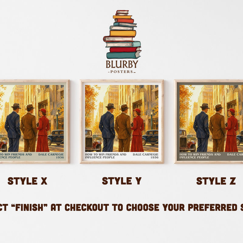 How to Win Friends and Influence People literary print in frame leaning in hallway – __new__:self help wall art