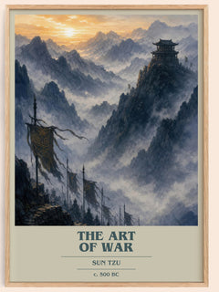 The Art of War book cover book poster by Sun Tzu – framed literary art print
