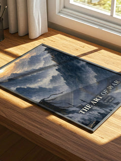 The Art of War watercolour book poster framed on wall – philosophy wall art