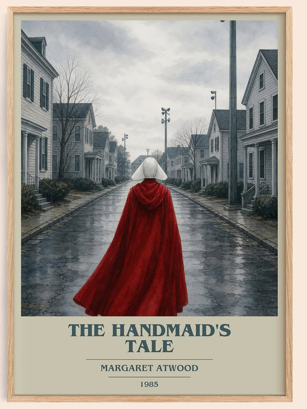The Handmaid's Tale book cover book poster by Margaret Atwood – framed literary art print