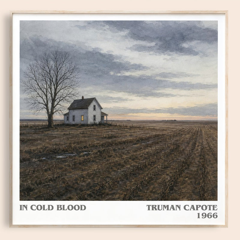 In Cold Blood literary book poster by Truman Capote – framed literary art print