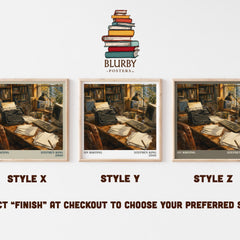 On Writing literary print framed by window – literary home decor