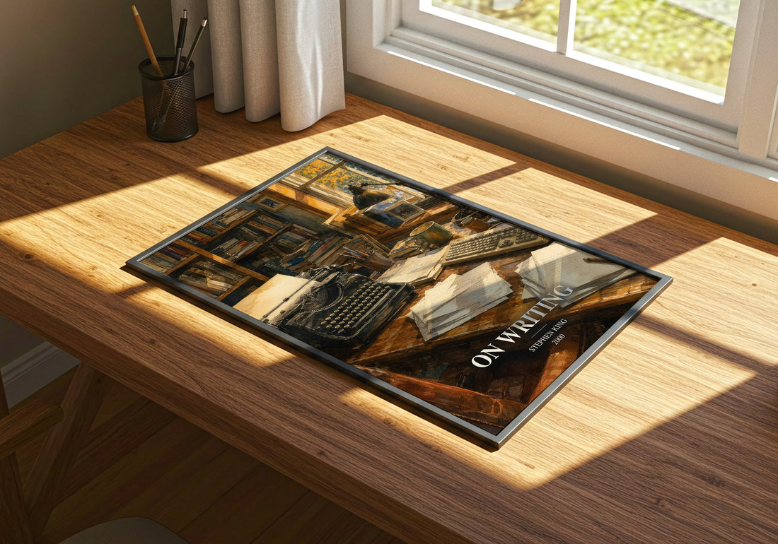 On Writing watercolour book poster framed on wall – memoir wall art