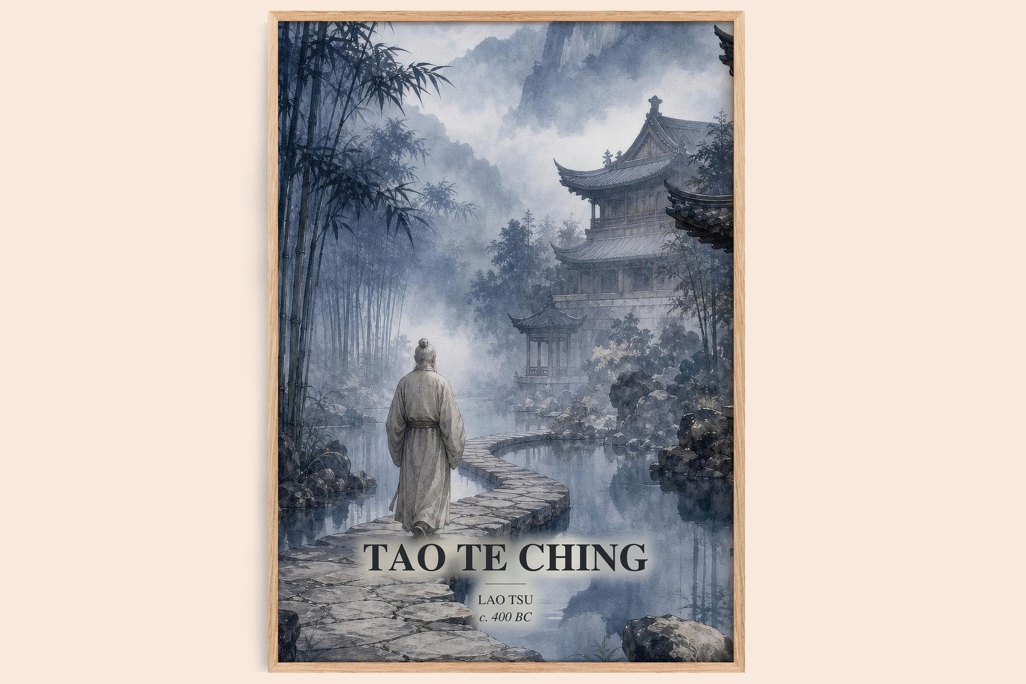 Tao Te Ching Book Watercolour Illustration by Lao Tsu