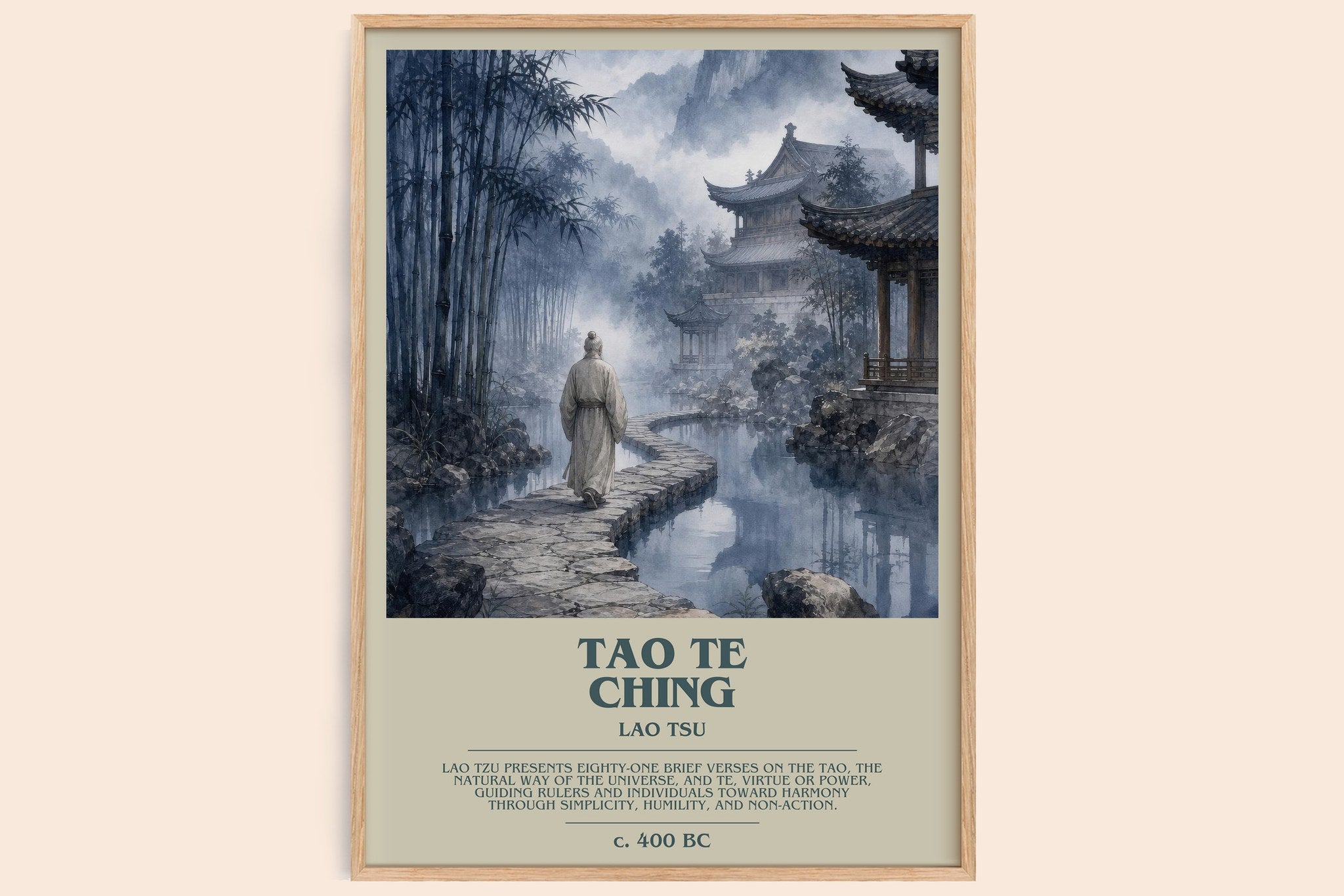 Tao Te Ching Bookish Wall Art by Lao Tsu