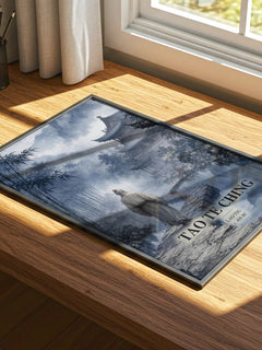 Tao Te Ching watercolour book poster framed on wall – philosophy wall art