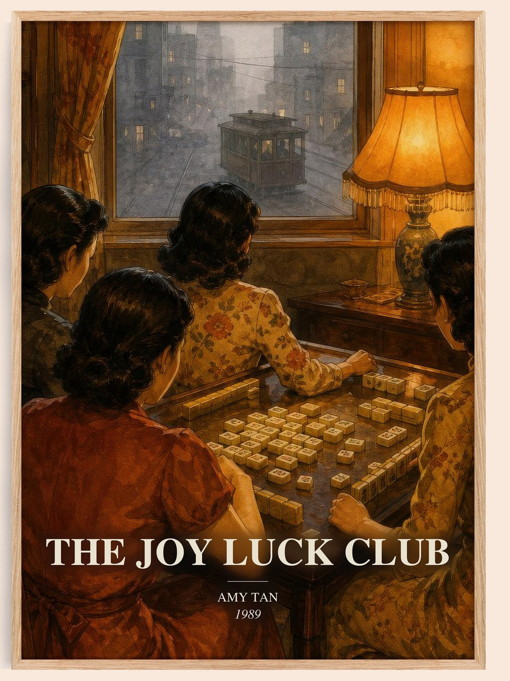 The Joy Luck Club watercolour book poster by Amy Tan – framed literary art print