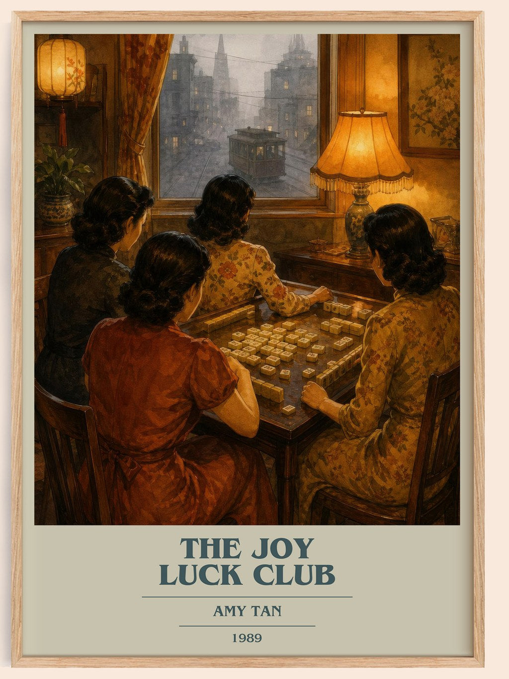 The Joy Luck Club book cover book poster by Amy Tan – framed literary art print