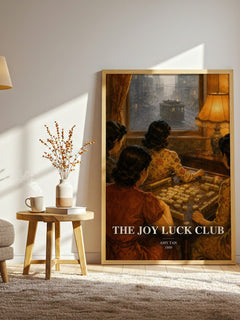 The Joy Luck Club watercolour print in frame leaning in hallway – literary fiction wall art