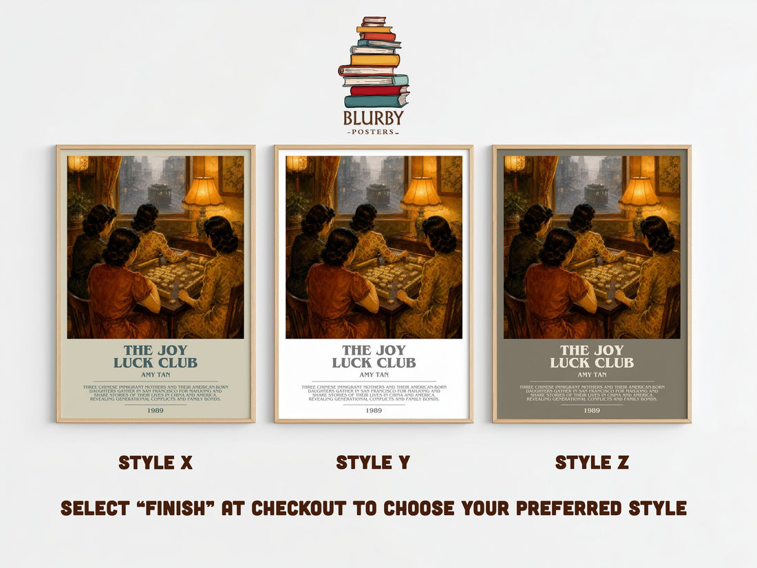 The Joy Luck Club bookish print framed by window – literary home decor