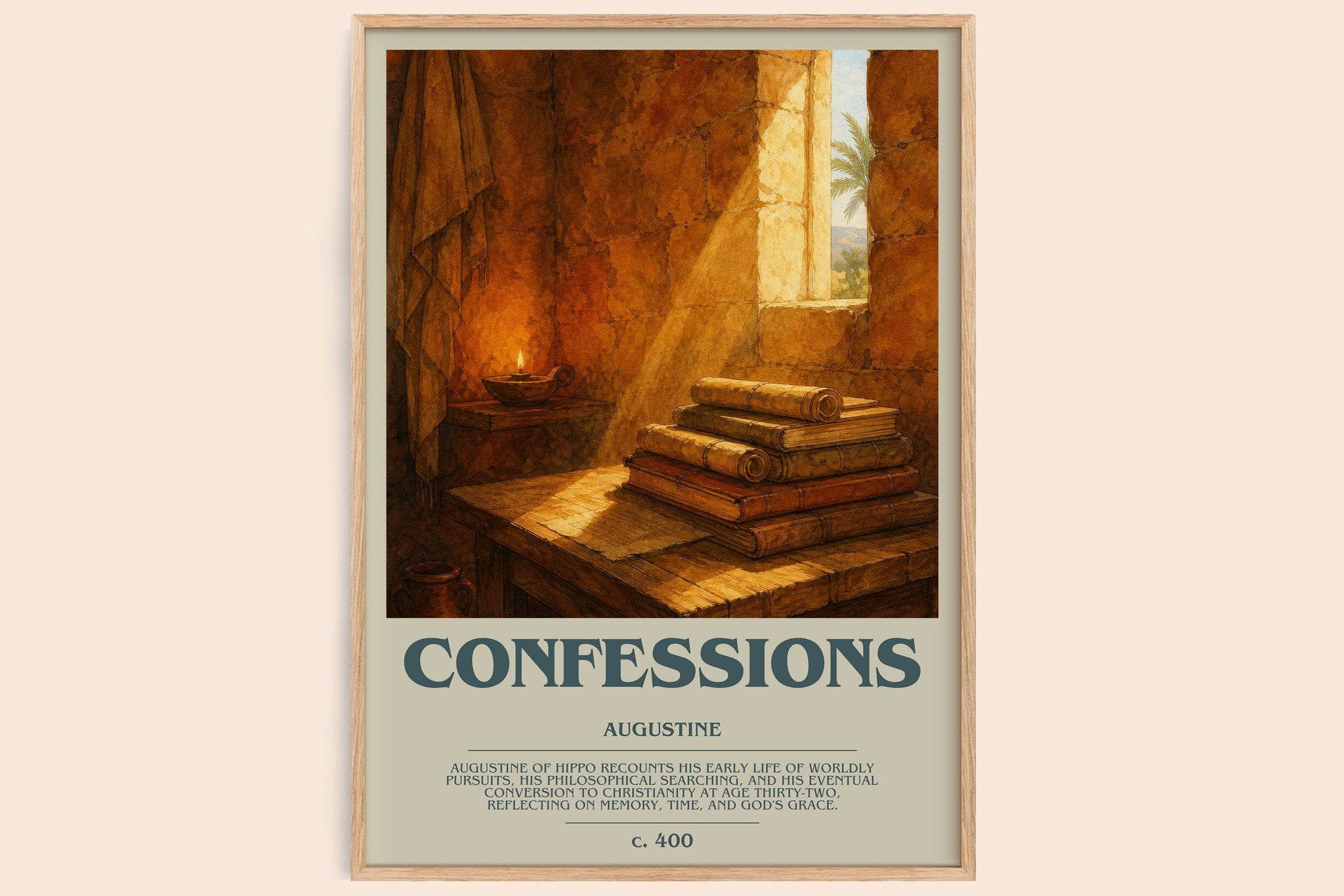 Confessions Bookish Wall Art by Augustine