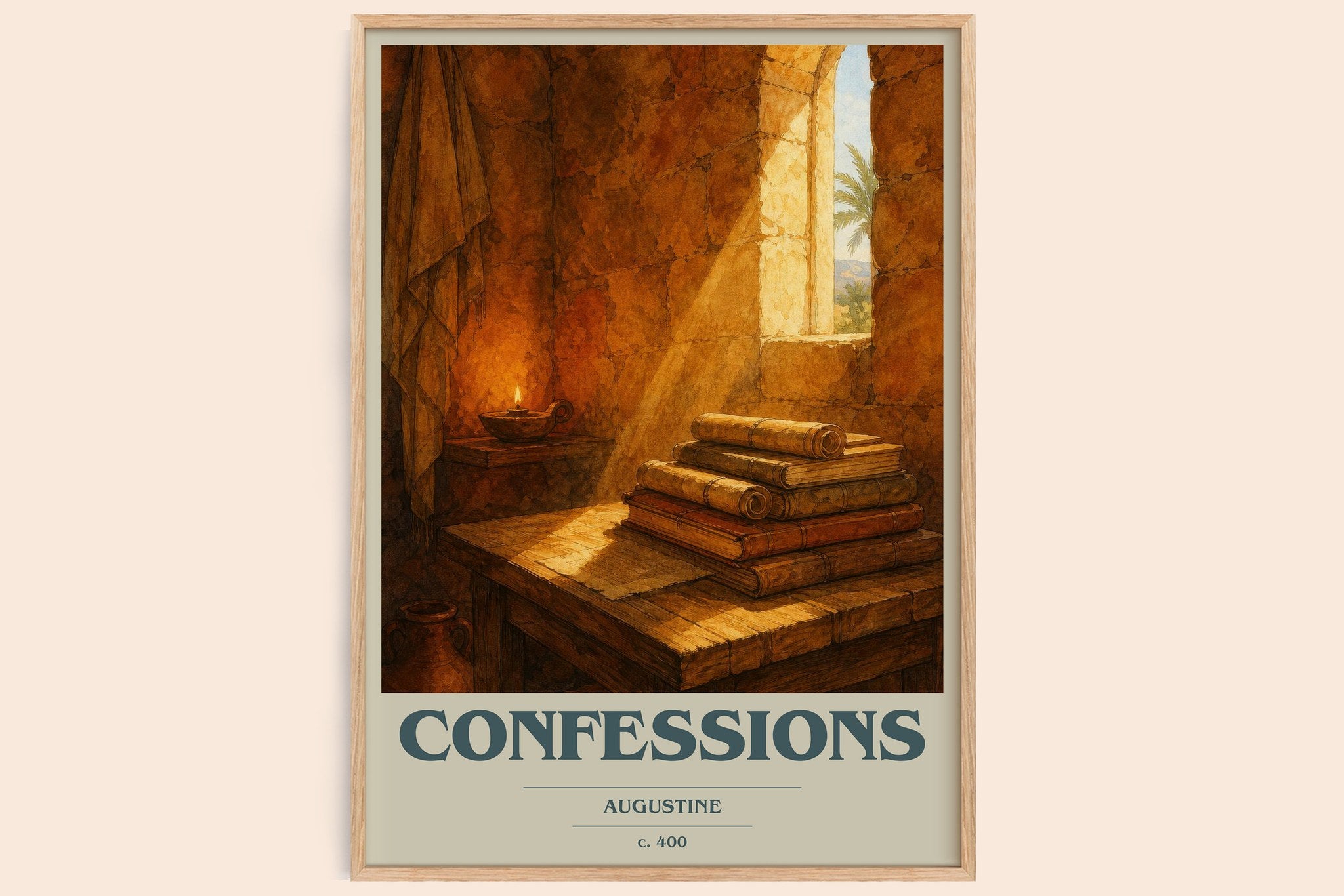 Confessions Book Cover Poster by Augustine