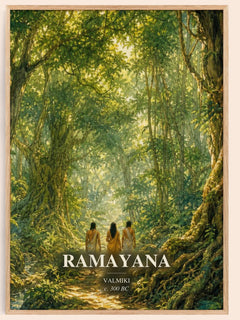 Ramayana watercolour book poster by Valmiki – framed literary art print