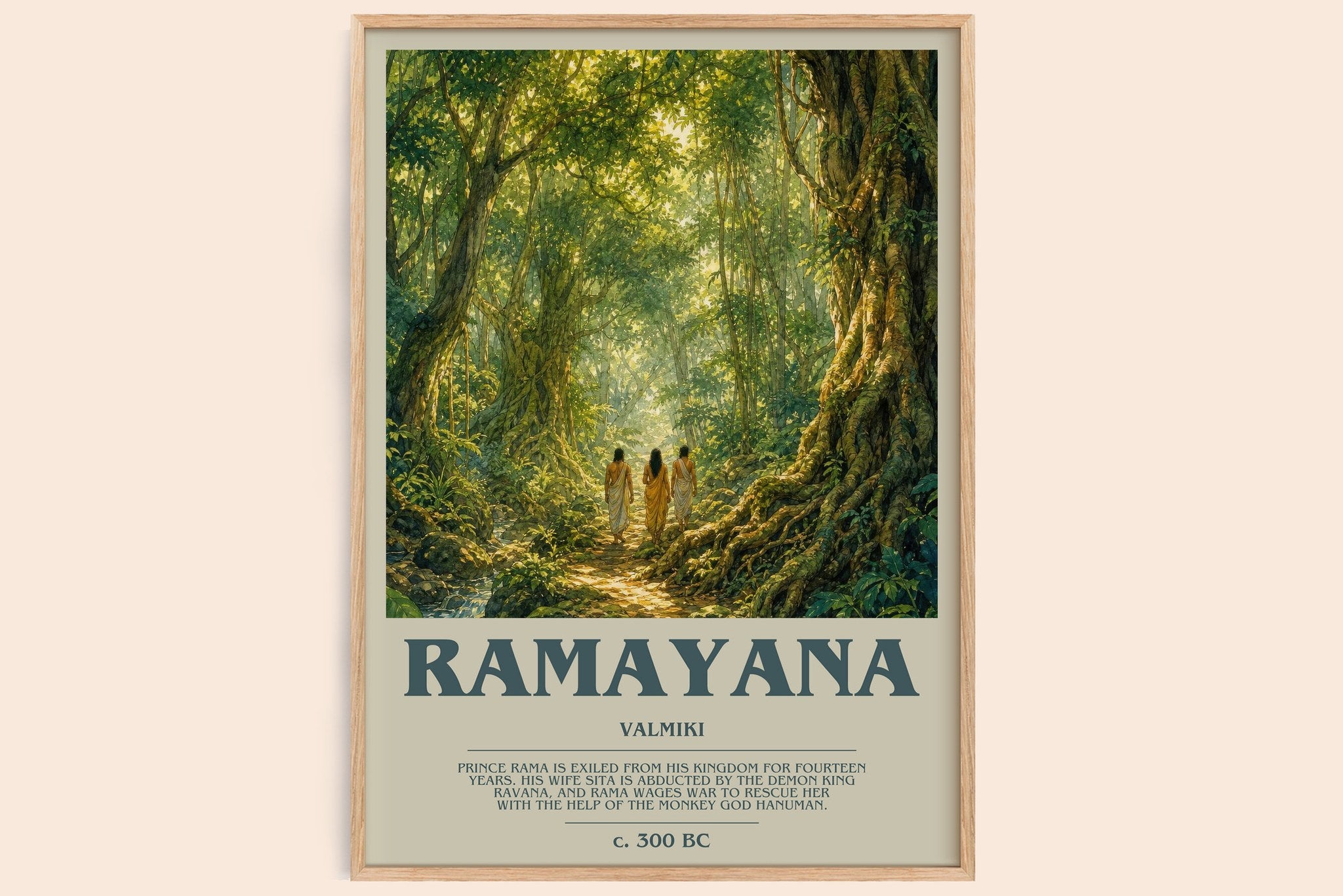 Ramayana Bookish Wall Art by Valmiki