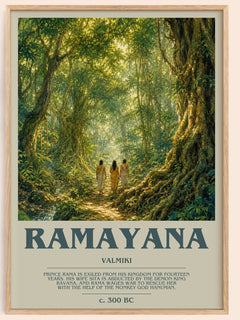 Ramayana bookish book poster by Valmiki – framed literary art print