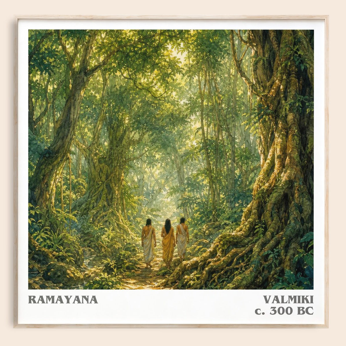 Ramayana literary book poster by Valmiki – framed literary art print