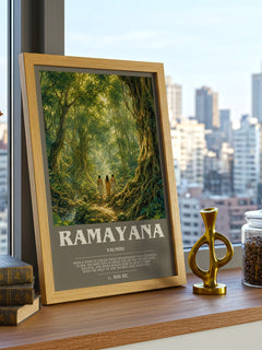Ramayana bookish poster colour and style options – Valmiki book art